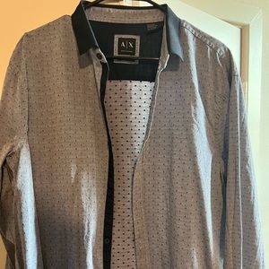 Armani Exchange A/X button up long sleeve shirt 2xl used